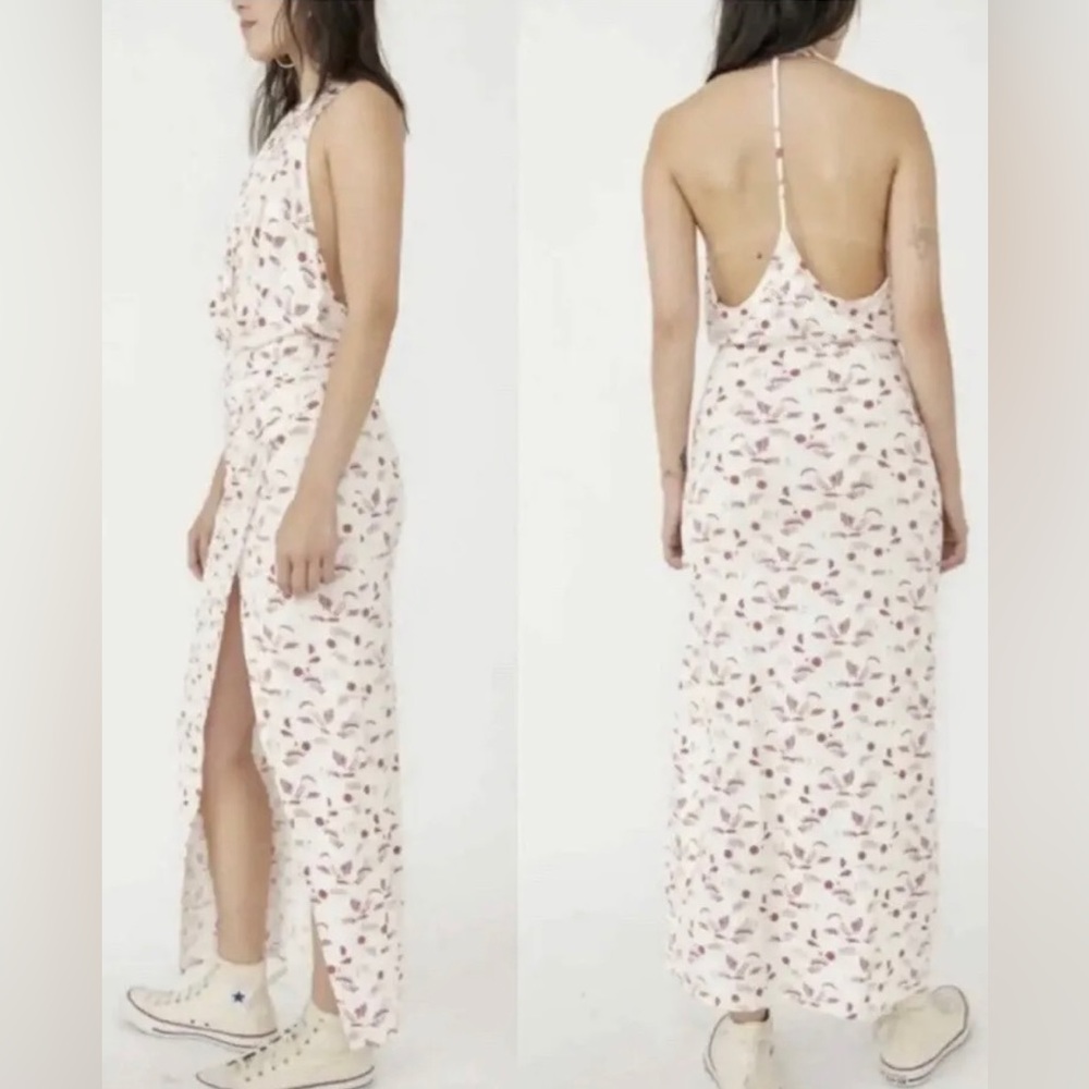 NWT Free People Daria Open Back Dress Sz M Ivory Combo